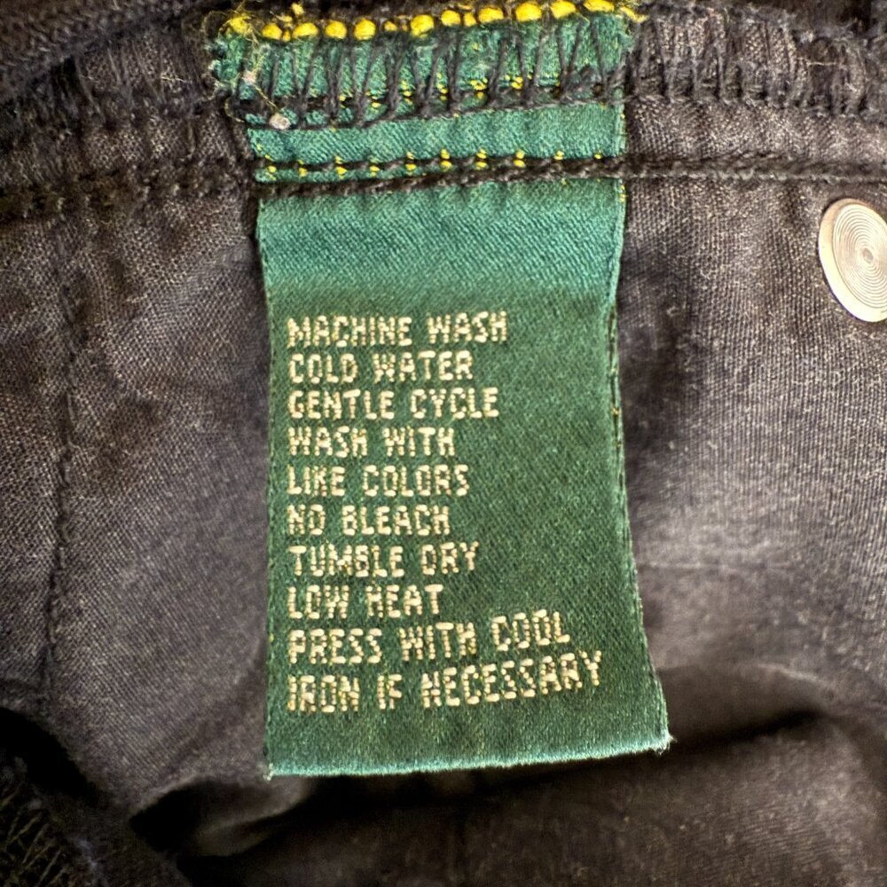 NWOT Lauren Jeans Co. Ralph Lauren Straight Leg Denim Jeans Women's 14 Black - Picture 13 of 13